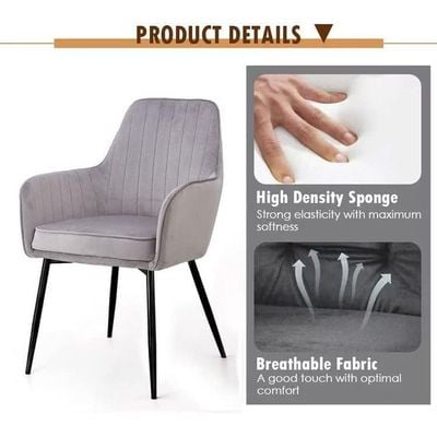 Wooden Twist Grievous Modern Cafe Dining Chair Metal Legs