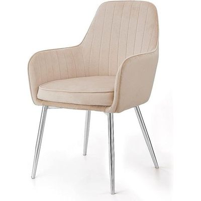 Wooden Twist Aureate Modern Cafe Dining Chair Metal Legs