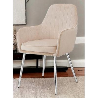 Wooden Twist Aureate Modern Cafe Dining Chair Metal Legs