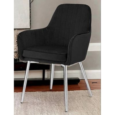 Wooden Twist Aureate Modern Cafe Dining Chair Metal Legs