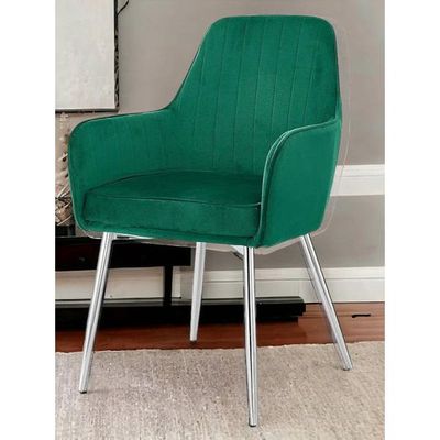 Wooden Twist Aureate Modern Cafe Dining Chair Metal Legs