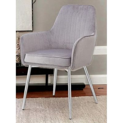 Wooden Twist Aureate Modern Cafe Dining Chair Metal Legs