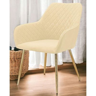 Wooden Twist Stria Modern Cafe Dining Chair Metal Legs