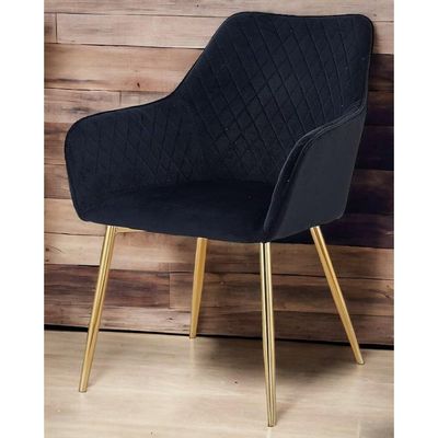 Wooden Twist Stria Modern Cafe Dining Chair Metal Legs