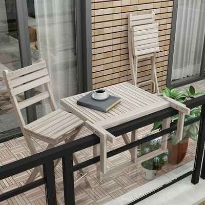 Stockholm Balcony Table, Organic White Oiled