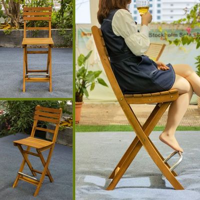 كرسي صوفيا بار (2 قطعة/عبوة)، خشب الساج الذهبي