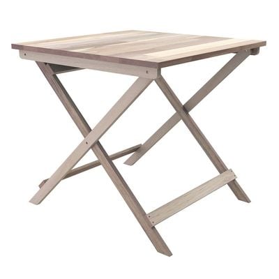 طاولة سيدني قابلة للطي 75x75x73 سم (سطح طاولة FJ) - أبيض أورجانيك