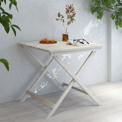 Sydney Folding table 75x75x73 cm(FJ table top)-Organic White