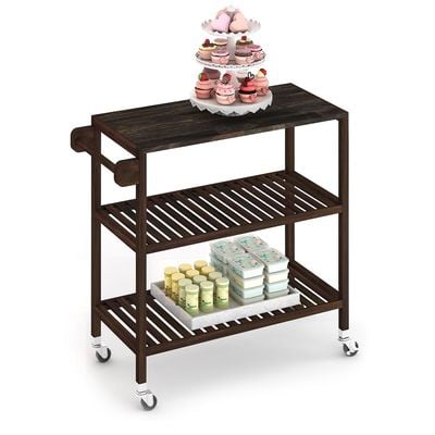 Holger kitchen cart   799x349x850 mm Espresso