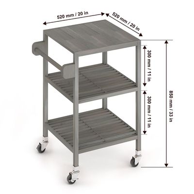 Holger kitchen cart   520x520x850 mm Dusk Gray