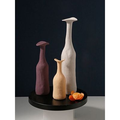 Circular Pillar Shaped Morandi Vases