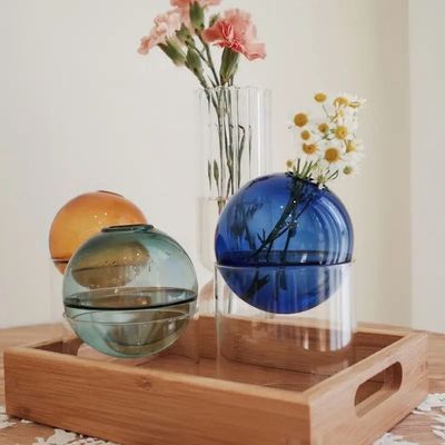 Bubble Glass Blooms Flower Vases