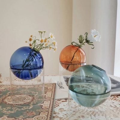 Bubble Glass Blooms Flower Vases