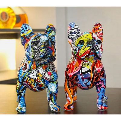 Grafitti Style Bulldog Figurines