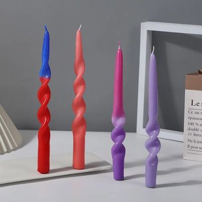 Spiral Rainbow Candles Set of 2