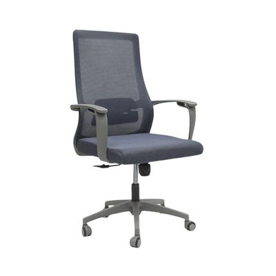 Height-adjustable Sleek Executive Office Chairs for Laptop Computer Workstation at Home (Ultimate High Back Ergonomic Grey