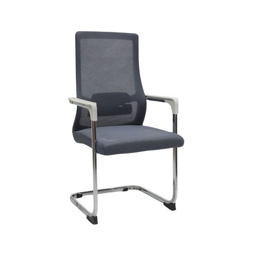 Modern Design Mesh Visitor Chair with Steel Metal Frame waiting Room Chair for Home Office & Hospital Color (GREY) 