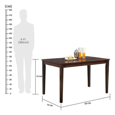 5-Piece Rectangular Dining Set | Sturdy Kitchen Dining Table with 4 Dining Chairs | 1+4 Seater Modern Design Furniture for Home, Dining Room