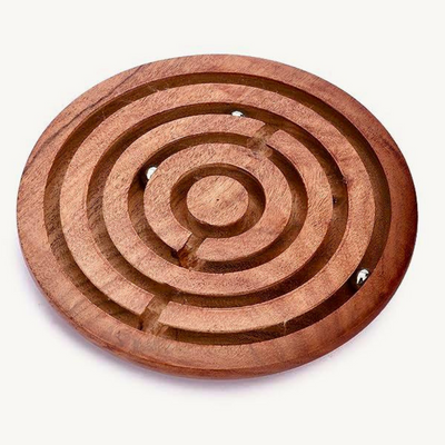 Quesera  Wooden Maze/labyrinth Game 6" Inch Handcrafted Wooden Labyrinth Board Game Ball in a Maze Puzzle Toys - Indoor Puzzle Game Gifts for Kids | Boys | Girls