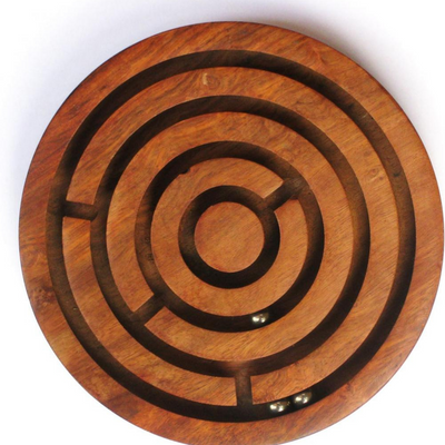 Quesera  Wooden Maze/labyrinth Game 6" Inch Handcrafted Wooden Labyrinth Board Game Ball in a Maze Puzzle Toys - Indoor Puzzle Game Gifts for Kids | Boys | Girls