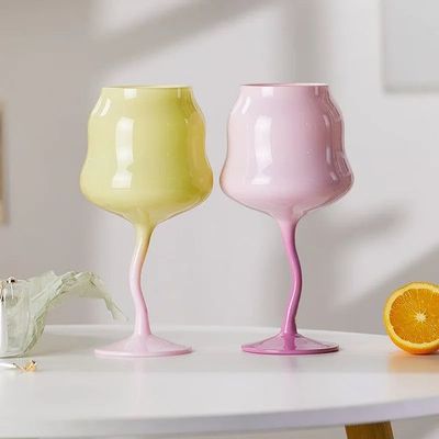 Rainbow Twist Wine Glasses
