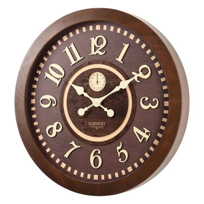 Wooden Clock 6104 with Large Numbers in Italian Design 