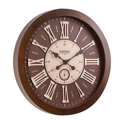 Chic Leather Dial Grand  Wall Clock 6121 Italian Design