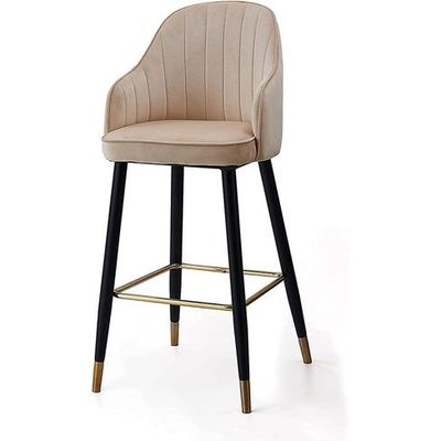 Wooden Twist Hassock Modern Cafe Dining Chair Metal Legs