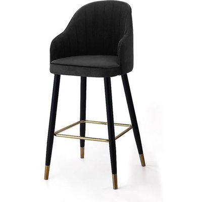 Wooden Twist Hassock Modern Cafe Dining Chair Metal Legs