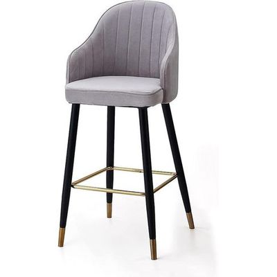 Wooden Twist Hassock Modern Cafe Dining Chair Metal Legs