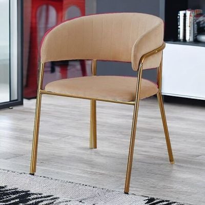 Wooden Twist Tavern Modern Cafe Dining Chair Metal Legs