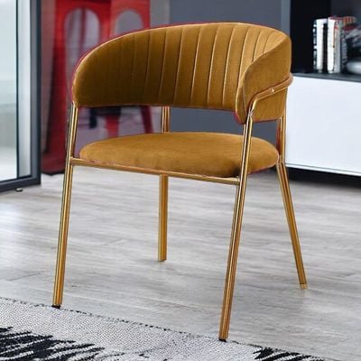 Wooden Twist Tavern Modern Cafe Dining Chair Metal Legs