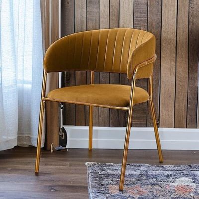 Wooden Twist Tavern Modern Cafe Dining Chair Metal Legs