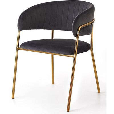 Wooden Twist Tavern Modern Cafe Dining Chair Metal Legs