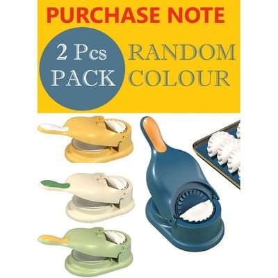 2 Piece Pack Dough Press With Dumpling Maker Mould 2 in 1 Random Colour 