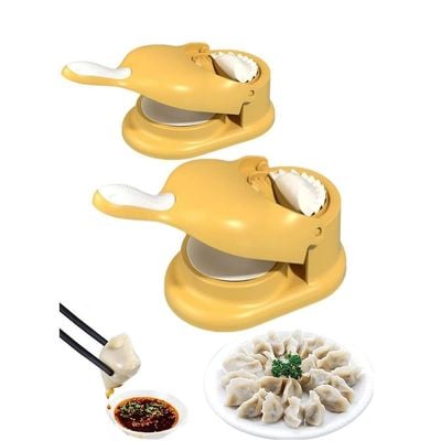 2 Piece Pack Dough Press With Dumpling Maker Mould Easy to Use Random Colour 