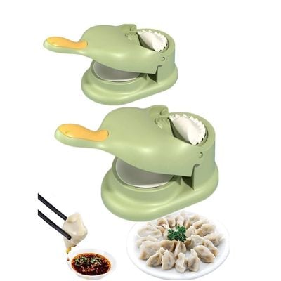 2 Piece Pack 2 in 1 Dumpling Press Machine Make Dumplings Quickly and Easily Kitchen Accessories Random Colour 