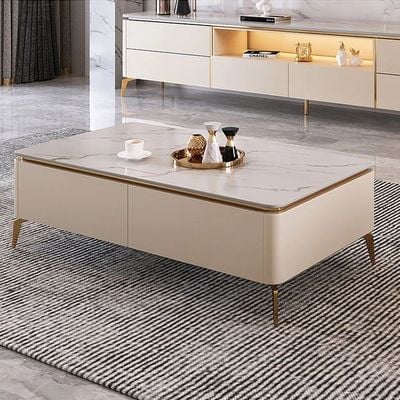 Maple Home Modern Cabinet Table TV Stand Length Golden Metal Legs Living Indoor Furniture 