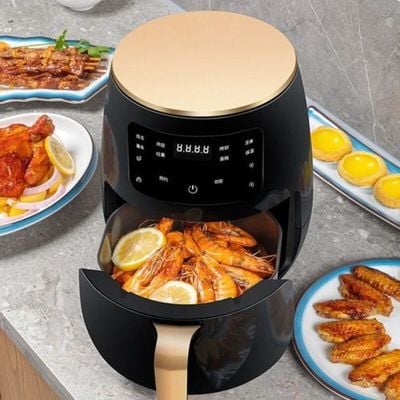 Air Fryer Intellect Screen Contact Control Silver Crest Air Fryer Multi functional Oil-Free Healthy Air Fryer Intelligent Timing Temperature Resistant Air Fryer Electric