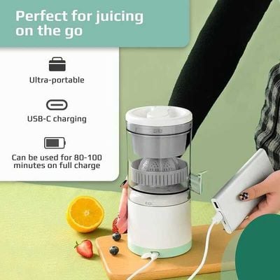 Portable Blender, Electric Citrus Juicer Rechargeable Hands Free Masticating Orange Juicer Lemon Squeezer with USB Travel Cup for Gym,Car,Office