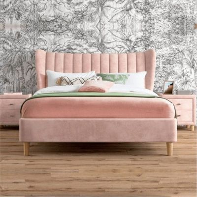 Elegant Velvet Bed King Size 190x180
