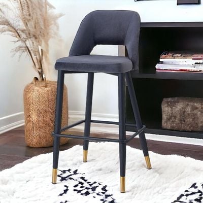 Wooden Twist Disc High Longer Metal Bar Stool Kitchen Counter Armless Bar Chair