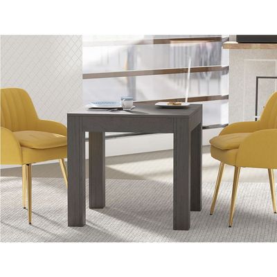Mahmayi Modern 2-Seater Wooden Dining Table for Kitchen, Dining & Living Room - 80cm, Anthracite Jura Slate Finish - Stylish Furniture for Compact Spaces or Apartments