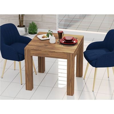 Mahmayi Modern 2-Seater Wooden Dining Table for Kitchen, Dining & Living Room - 80cm, Dark Hunton Oak Finish - Stylish Furniture for Compact Spaces or Apartments