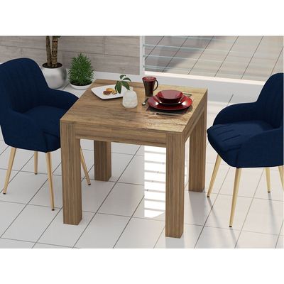 Mahmayi Modern 2-Seater Wooden Dining Table for Kitchen, Dining & Living Room - 80cm, Vintage Santa Fe Oak Finish - Stylish Furniture for Compact Spaces or Apartments