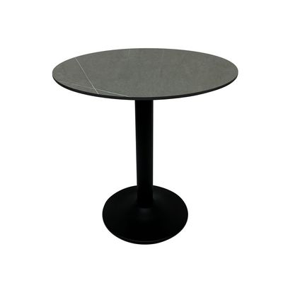 Maple Home Modern Round Dining & Coffee Table Accent Rock Stone Top Dining Metal Base Kitchen Bar Patio Living Dining Furniture