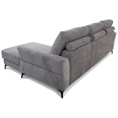 L-shaped sofa Hudson Lamas steel
