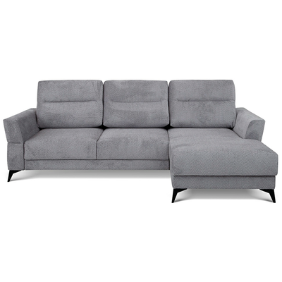 L-shaped sofa Hudson Lamas steel