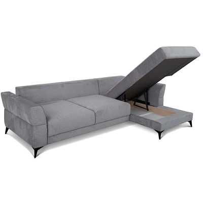 L-shaped sofa Hudson Lamas steel