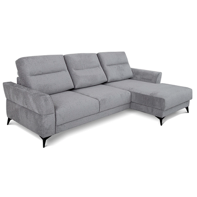 L-shaped sofa Hudson Lamas steel